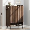 Coucheta 2-Door Shoe Cabinet - 6-Tier Adjustable Entryway Storage with Built-in Hooks(29.4"W x 14.6"D x 43.3"H) - 3 of 4