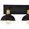 Elegant Lighting Anders Collection Wall Sconce D27 H8.3 Lt:3 Black and Brass Finish - 3 of 4