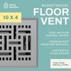 Basketweave Floor Register Vent with Mesh Cover Trap - 2 of 4