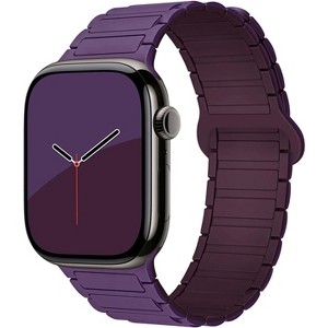 HTUTWOO Magnetic Silicone Compatible with Apple Watch Band Ultra 2 ＆Ultra 49mm 46mm 45mm 44mm 42mm 41mm 38mm for Woen men - 1 of 4