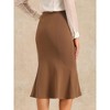 Allegra K Women's High Waist Ruffle Hem Fishtail Mermaid Midi Bodycon Skirt - 4 of 4