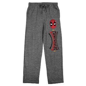 Deadpool Chimichangas Men's Heather Gray Sleep Pants - 1 of 4