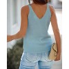 Women's Deep V-Neck Cable Knit Vest Casual Sleeveless Sweater Tank Top - 2 of 3