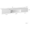 Wall Mounted Floating TV Stand with Remote Control Cable Management Media Console Table Entertainment Center White - 2 of 4