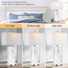 ROTTOGOON Touch Control Table Lamps Set of 2, Modern Ceramic Bedside Lamp with 2 USB Ports 1 AC Outlet, for Living Room Bedroom - 2 of 4