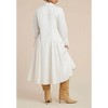 ELOQUII Women's Plus Size Shirred Godet Flare Poplin Dress - 3 of 3