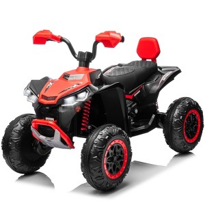 JOYRACER 24V Kids Ride on Toys ATV 4 Wheeler, 2 Seater 800W Motor for Big Kids, 7Ah Battery Powered Electric Vehicle Quad w/Kneepads, Bluetooth - 1 of 4