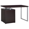 NicBex Home Office Desk 47.25" L Morden Reversible Writing Desk with 3 Drawers, Wooden Desktop and Metal Legs for Office, Study, Living Room - 3 of 4