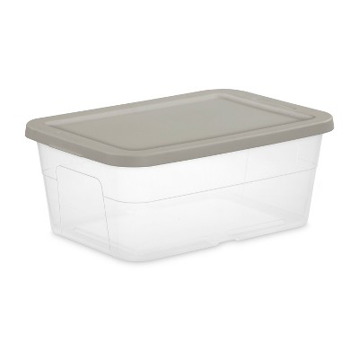 Image of 2pk 16qt Storage Boxes Gray - Room Essentials™