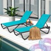 Kozyard Patio Chaise Lounge Chair Full Aluminum Reclining Adjustable Chair for Poolside Sunbathing Beach, - 2 of 4