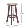 Coolbibila-Set Of 2 Barstool, Acacia Wood Bar Chair, Bar Chair High For Outdoor,  Armless Design Bar Chair Stool, Modern Bar Chair - 4 of 4