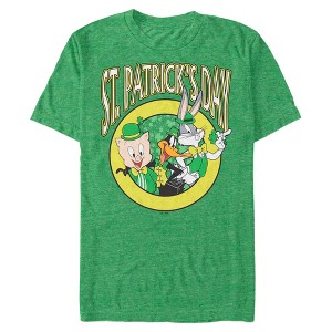 Men's Looney Tunes Group Clover Badge T-Shirt - 1 of 3