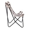 HomeRoots 26" Beige And Black And Black Geometric Butterfly Chair - 3 of 4