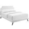 Modway Corene Full Vinyl Platform Bed with Round Splayed Legs - White - 4 of 4
