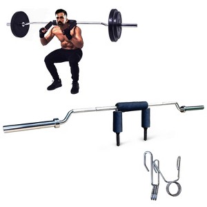 COZONY Safety Squat Bar 700LB Capacity, Steel Fitness Bar with Neck & Shoulder Pad for Strength Training - 1 of 4