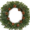Winter Pine Wreath with Natural Pinecones – 25.5"D Holiday Door & Entry Accent by Melrose - 3 of 3