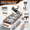 Mockins 84"x39"x6" Extendable Roof Cargo Basket with 35 Cubic Foot Waterproof Roof Cargo Bag, Lock, Straps and Carry Bag - 4 of 4