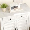 Modern Sideboard Buffet Cabinet with 3-Tiers Adjustable Shelf with 7 Gears,Kitchen Storage Cabinet with a Large Drawer for Dining Room, Entryway - 4 of 4