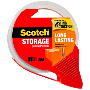 Scotch Long Lasting Storage Packaging Tape with Refillable Dispenser, 1.88 Inches x 54.6 Yards, Clear