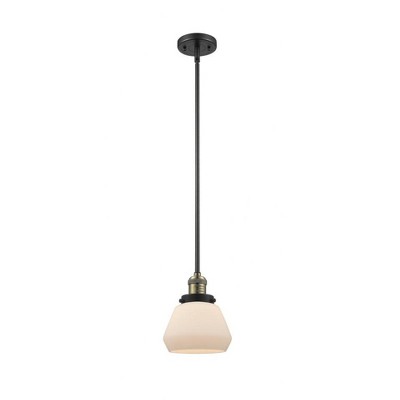 Fulton - 1 Light Stem Hung Mini Pendant In Industrial Style-9 Inches Tall and 7 Inches Wide