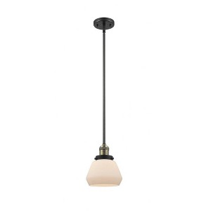 Fulton - 1 Light Stem Hung Mini Pendant In Industrial Style-9 Inches Tall and 7 Inches Wide - 1 of 1