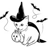 Boy's Design By Humans Halloween cat, cute kitten, happy halloween By SPOODEMOON T-Shirt - 2 of 2
