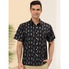 Lars Amadeus Men's Hawaiian Summer Printed Short Sleeves Casual Button Down Beach Shirt - 2 of 4