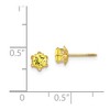 Black Bow Jewelry Kids 4mm Synthetic Citrine Screw Back Stud Earrings 14k Yellow Gold - 4 of 4