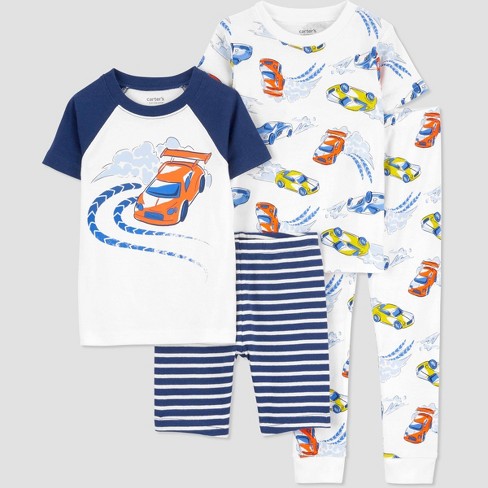 Carter s Just One You Toddler Boys 4pc Cars Pajama Set Blue