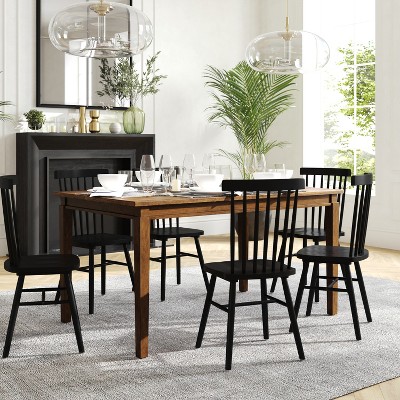 Henry 60" Brown Matte Solid Wood Dining Table for Six