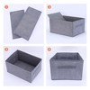 Unique Bargains Fabric Collapsible Canvas Home Storage Bins - 3 of 4