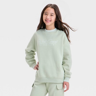 Girls' Crewneck Fleece Sweatshirt - art class™