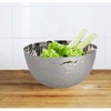 Sol Living Stainless Steel Salad Bowl Serve Pasta, Snacks, Fruit - 2 of 4