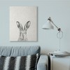 Stupell Industries Bunny Rabbit Portrait Grey Canvas Art - 3 of 4