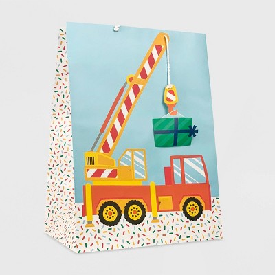 Xlarge Construction Vehicle Baby Shower Gift Bag - Spritz™