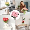 Unique Bargains Home Wedding Decor Hydrangea Silk Faux Artificial Flowers 17.7'' Long - 4 of 4