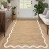 Modern Washable Rug Scalloped Rug with Non Slip Backing - 3 of 4
