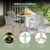 WestinTrends Playa 31.5" Round Plastic Outdoor Patio Dining Table for 4 - 4 of 4