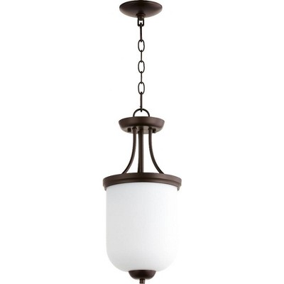 Quorum Lighting Enclave 2-Light Pendant, Oiled Bronze, 9W, 20H