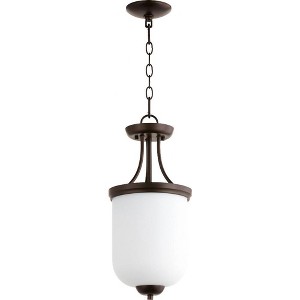 Quorum Lighting Enclave 2-Light Pendant, Oiled Bronze, 9W, 20H - 1 of 1