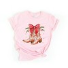 Simply Sage Market Women's Coquette Cowgirl Christmas Boots Short Sleeve Graphic Tee - 2 of 4