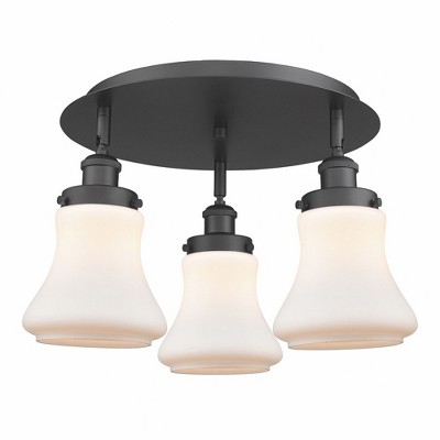 Bellmont - 3 Light Flush Mount In Art Deco Style-9.75 Inches Tall and 17.75 Inches Wide