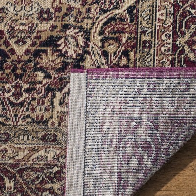 Navy and Red Persian Style Wool Area Rug, 5'1" x 7'6"
