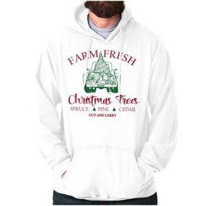 Farm Fresh Christmas Trees Truck Hoodie Sweatshirt Women Men Brisco Brands - 1 of 4
