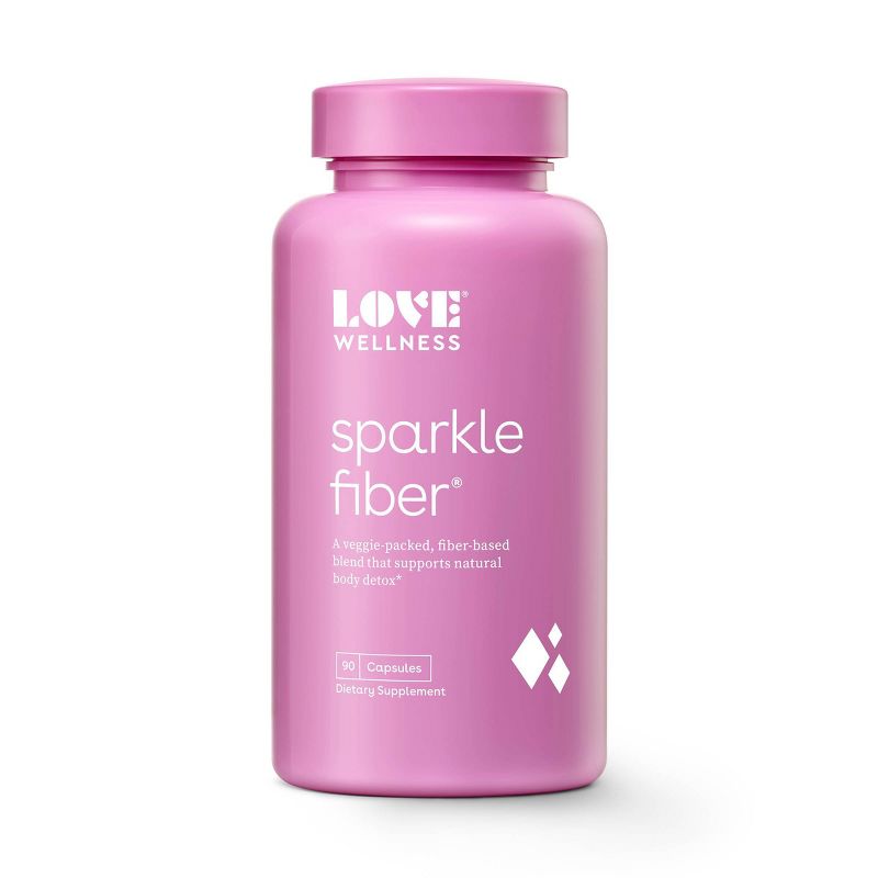Love Wellness Sparkle Fiber Vegan Supplements for Easier Digestion &#38; Regularity - 90ct, 1 of 11
