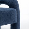 SEYNAR Modern Teddy Upholstered Accent Chair with Tubular Multifunctional Legs for Living Room,Navy, 28.3''W*30.1''D*28.1''H - 3 of 4