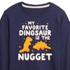 Boys' - Instant Message - My Favorite Dinosaur is the Nugget Long Sleeve Graphic T-Shirt - 2 of 4