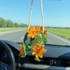Anna-Kaci Handmade Crochet Hanging Flower Basket Decoration with Blooming Details - 2 of 4
