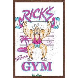 Trends International Rick And Morty - Rick's Gym Framed Wall Poster Prints - 1 of 4