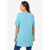 Woman Within Plus Size Perfect Short-Sleeve Boatneck Tunic - 3 of 4